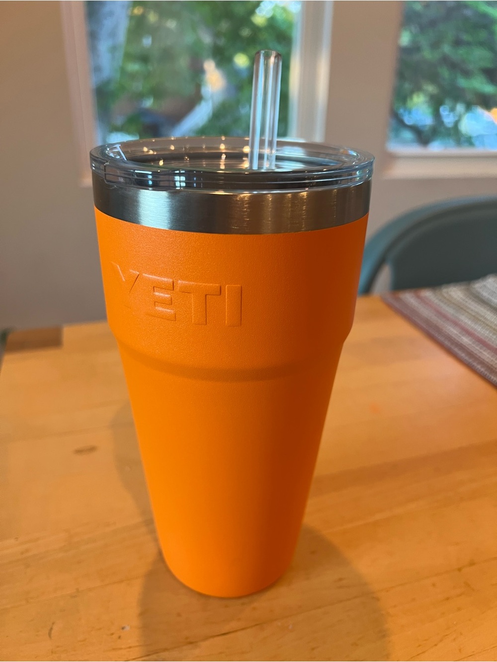 YETI King Crab Orange Rambler 26 oz Stackable Cup w/Straw Lid